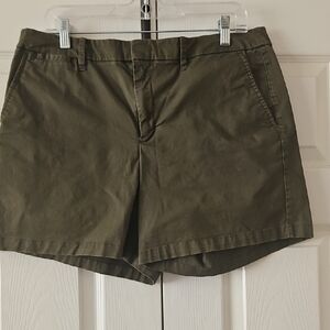 A New Day Green Bermuda Shorts Cotton Twill